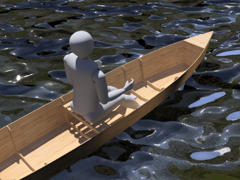 490 cm x 77 cm – canoe
