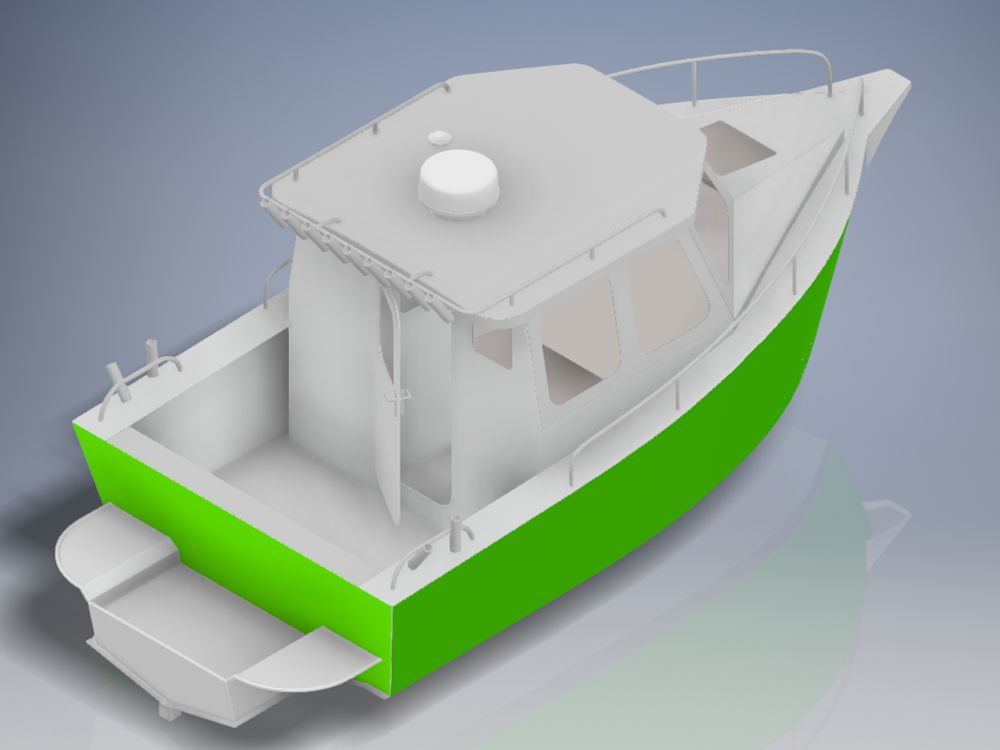 630 cm x 280 cm - Aluminium Motor Boat - iifayile CNC