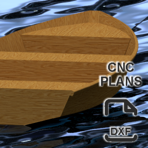 350 cm x 157 cm – rowing boat - CNC plans