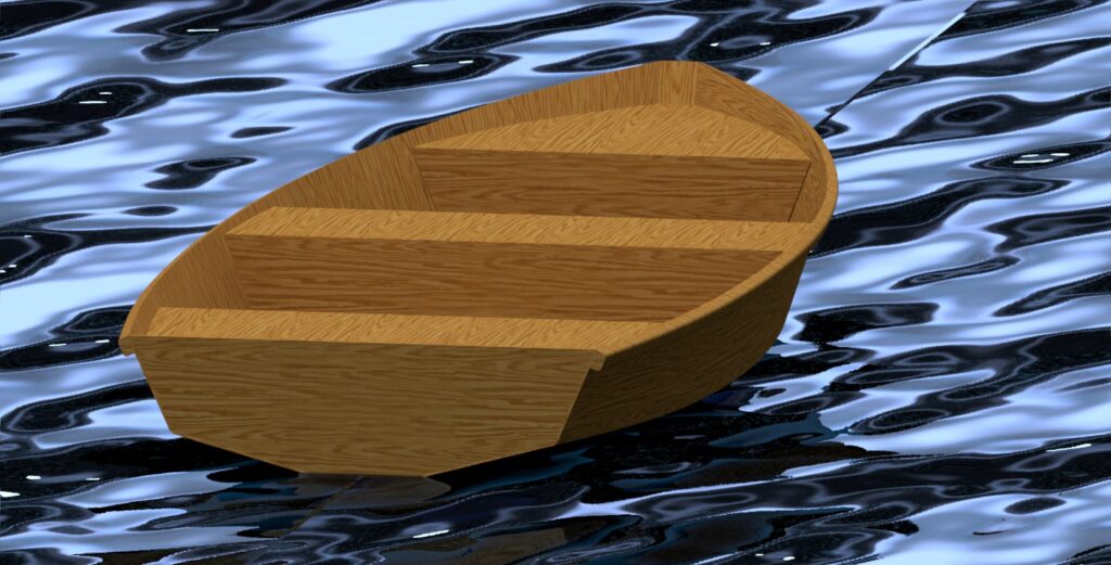 350 cm x 157 cm – rowing boat