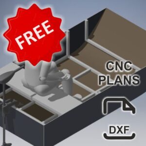235 cm x 125 cm – Flat Bottom Boat – Free CNC Plans​