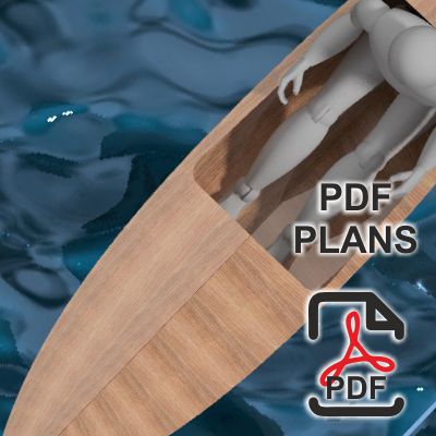 375 cm x 73 cm - kayak - Rencana PDF