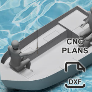 400 cm x 180 cm - Aluminium Motor Boat - CNC Plans