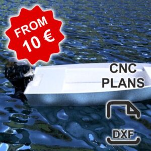 425 cm x 170 cm – Skiff Power Boat – Aluminum Boat Plans – CNC Cutting Files Plans