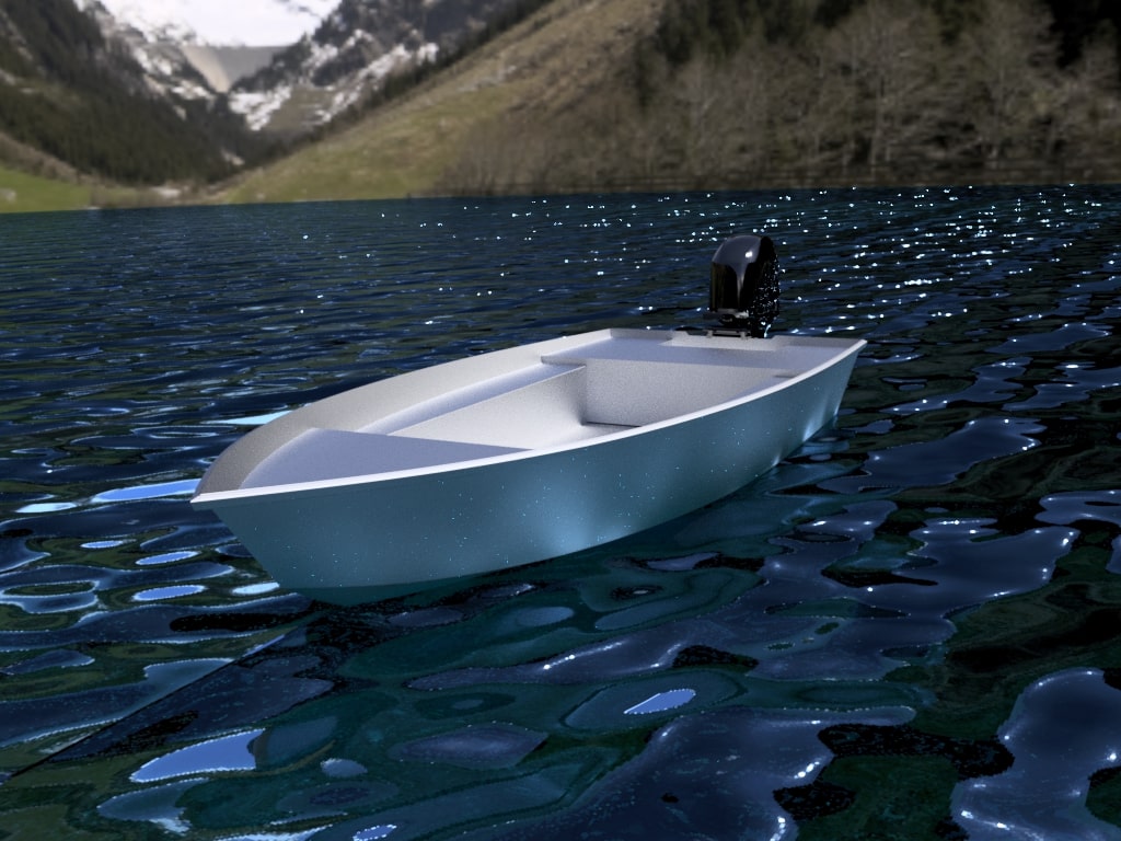 425 cm x 170 cm – Aluminiyam Skiff Power Boat – Izicwangciso