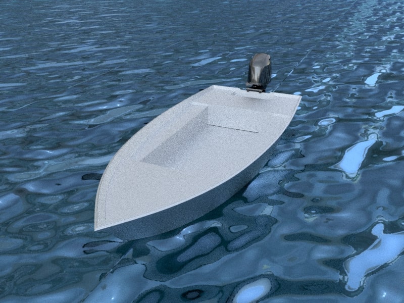 425 cm x 170 cm – เรืออะลูมิเนียม Skiff Power Boat – Plans