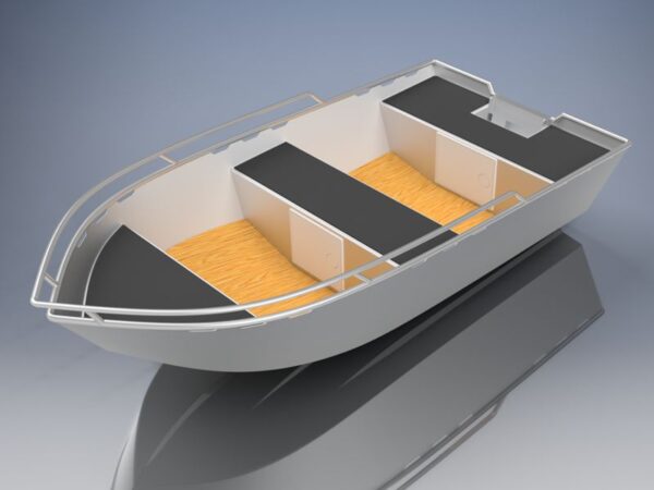 10 suku (3,0m) rencana skiff utiliti aluminium