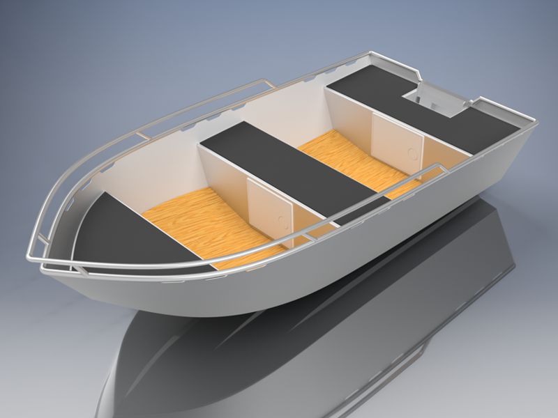 Planuri de skiff utilitar din aluminiu de 10 picioare (3,0 m).