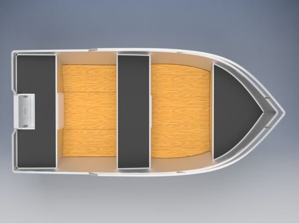 10 suku (3,0m) rencana skiff utiliti aluminium