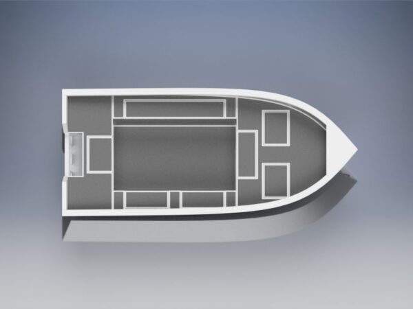 13 英尺 (3,95M) 铝制实用小船平面图